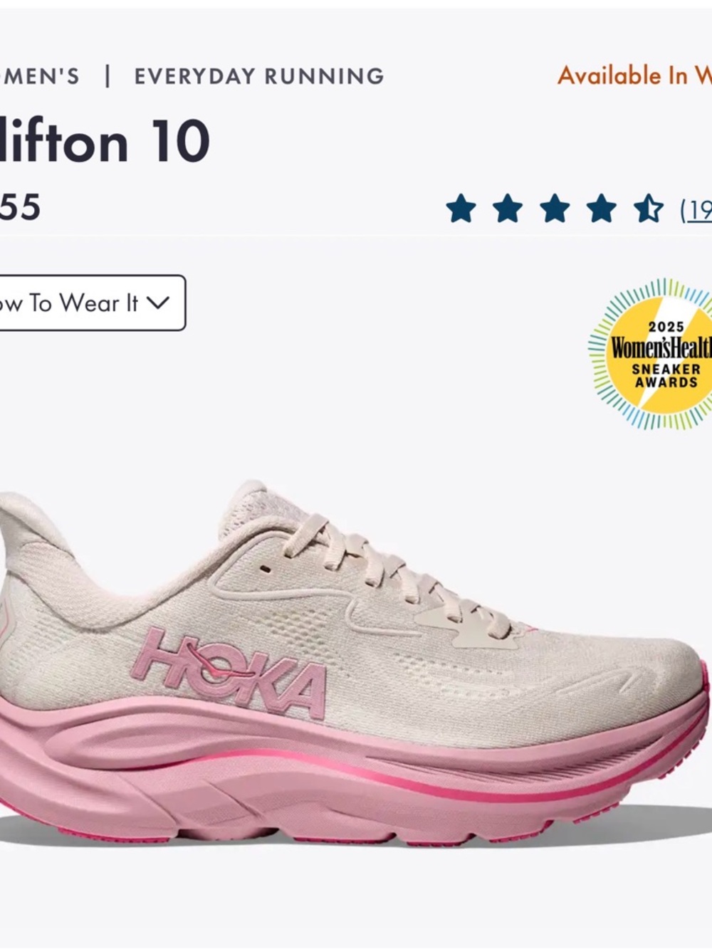 HOKA Clifton 10 size 8.5 NEW - Picture 8 of 9